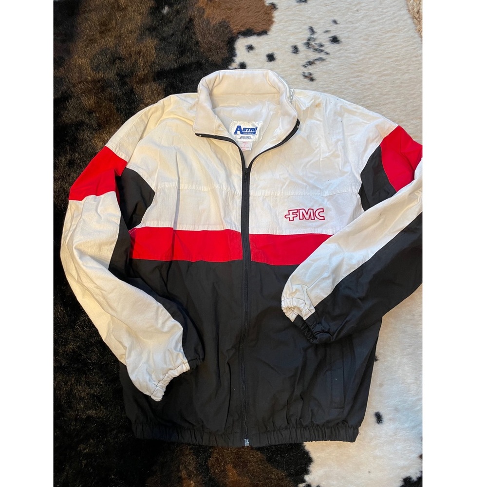 Vintage FMC white and black work coat